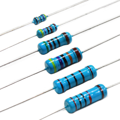 1/8W1/4W2W3W金属膜电阻器1欧/10R/1K/10K/100K/1M非碳膜电子元件