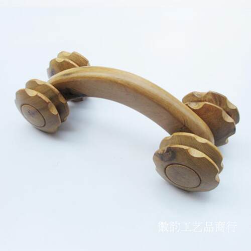 越南檀香木四轮推轮月球车滚轮按摩器按摩按摩棒女按摩棒礼品包邮