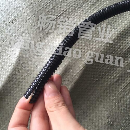 PE塑料开口波纹管PP阻燃PA阻燃汽车线束套管刨开式波浪管室外防晒