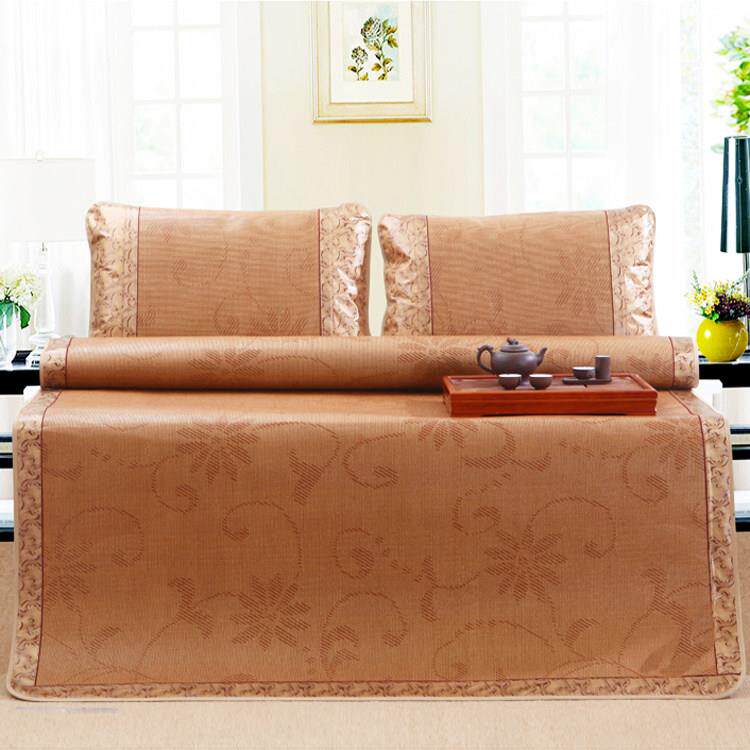 凉席1.5米床折叠藤席1.8席子双单人1.2学生宿舍0.9m草席加厚包邮