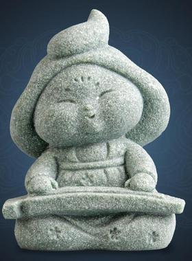 逗兽记 青砂石唐仕女小摆件中式办公桌面电视柜古琴创意造景摆设