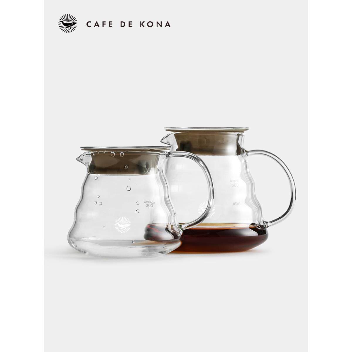 Cafede Kona手冲咖啡壶家用耐热玻璃滴壶360/600ml云共享壶
