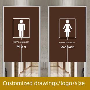 厕所门帘定制学校男女卫生间遮挡半帘公共卫生间免打孔专用隔断帘