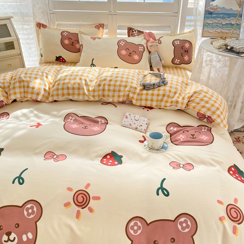 极速床上四件套夏季纯水洗棉被单被罩学J生宿舍单人儿童床单被套,床上用品,床品套件/四件套/多件套,淘宝优惠券,粉丝福利购,淘宝优惠卷