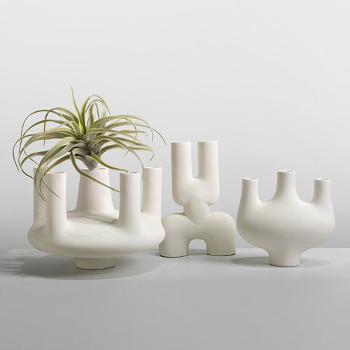 极速装饰推荐简约抽象多口花瓶insF风摆件样板房客厅酒柜插花餐桌