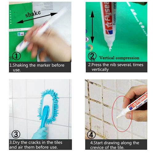 极速newColor Pen lWhite Tile Refill Grout Pen Tile  Repair B