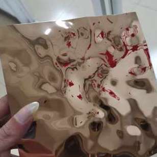 极速厂促新销不锈钢水波纹板 镜面彩色小水波纹 酒店天Z花吊顶及