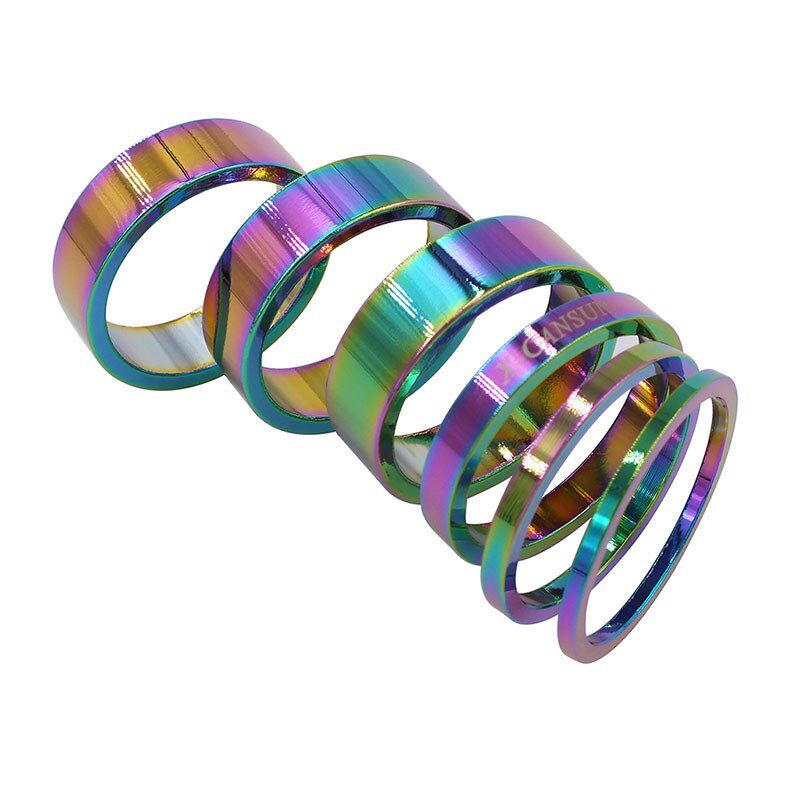 速发8地车公路死飞2山.6mm前叉竖管炫彩垫叉自行车前圈碗组垫片太