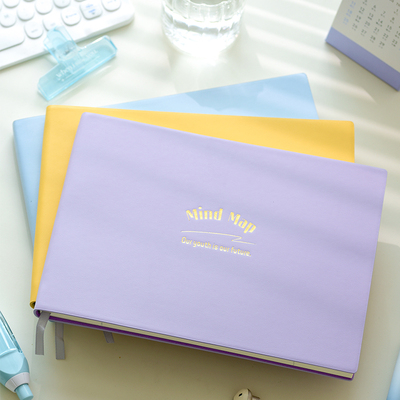 速发B5大号思维框图本子横翻空白内页软皮面简约大学生学习读书阅