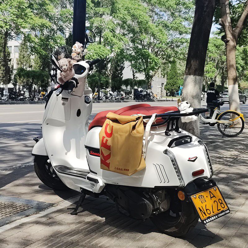 速发电动车后置储物包KF托收C车边包麦当劳防水头盔侧包踏板摩纳