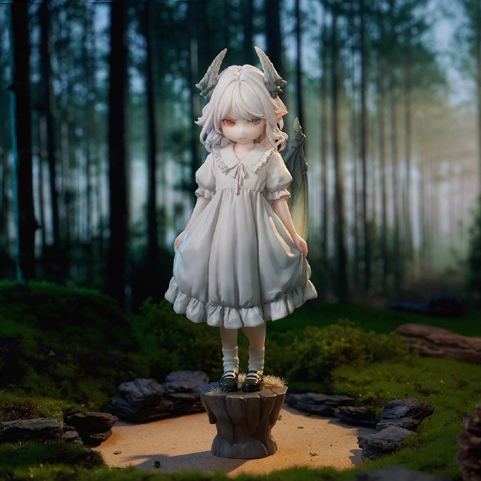 生气龙女康娜酱魔魇手办小林双生GK龙女模型动漫周边书架机箱摆件