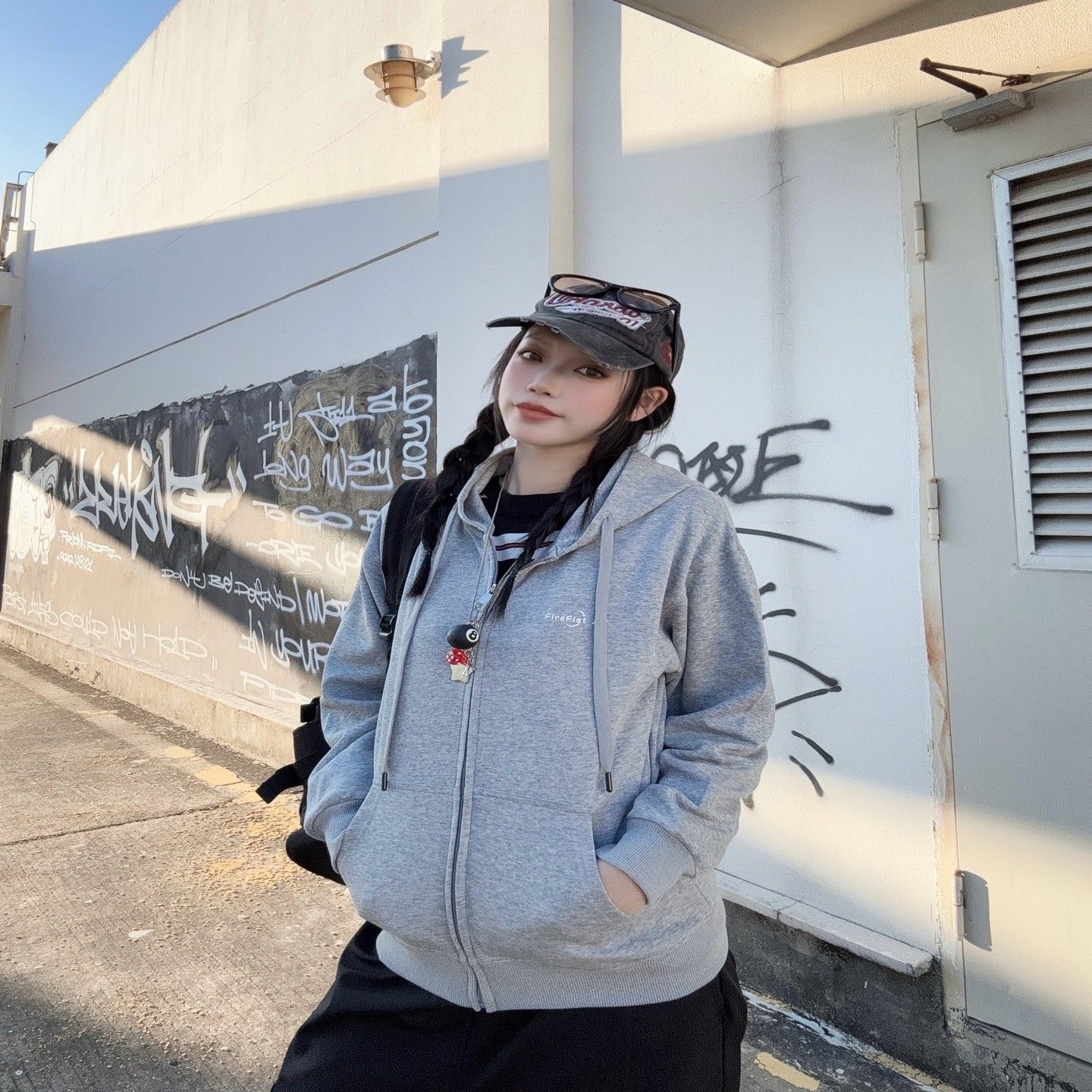 FireFistAS美式连帽卫衣开衫外套男女潮牌春秋高级感宽松百搭休闲