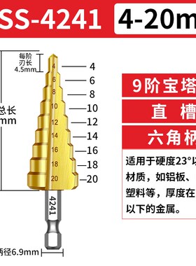 高硬度宝塔钻头组合 铁专用扩孔钻头 不锈钢螺旋钻孔工具