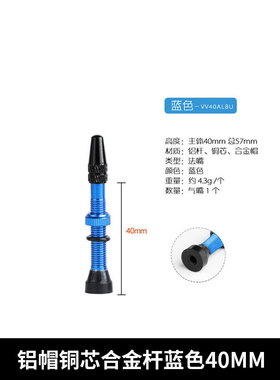 自行车 铝合金真空气嘴 无内胎气门嘴40mm 60mm 80mm 100mm 120mm