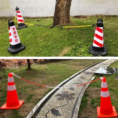 交通塑胶警示线反光路锥隔离带挂衣服塑料链条6mm红白黄黑色8MM粗