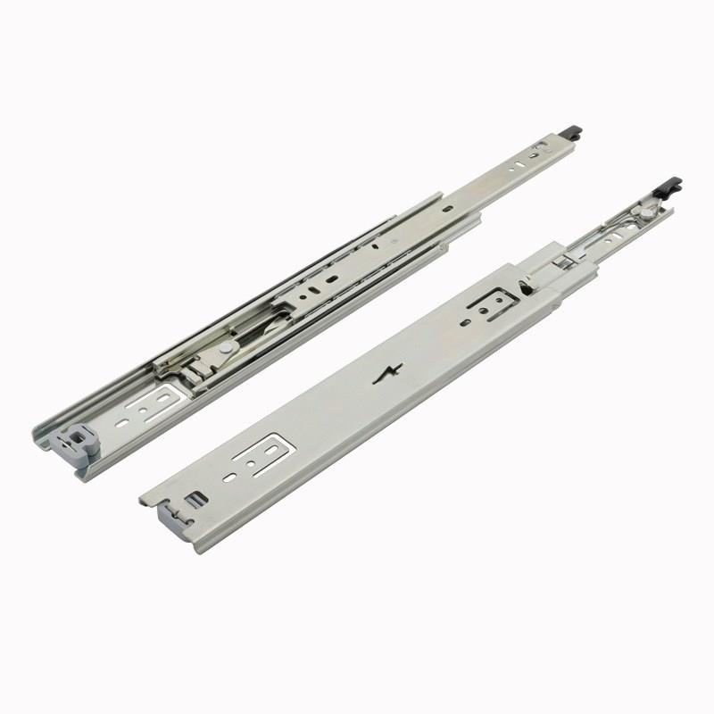 热销51mm重型带锁工业滑轨 工具柜房车楼梯抽屉滑轨 Y三节加厚拉