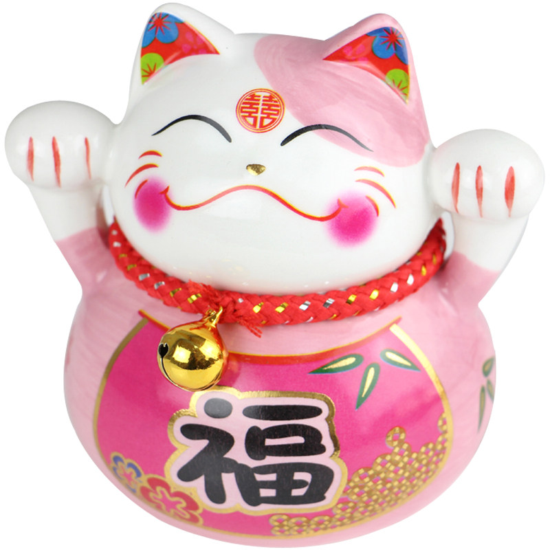 热销陶瓷招财猫喜糖空盒罐子创意结婚浪漫L伴手回礼品宝宝百日宴