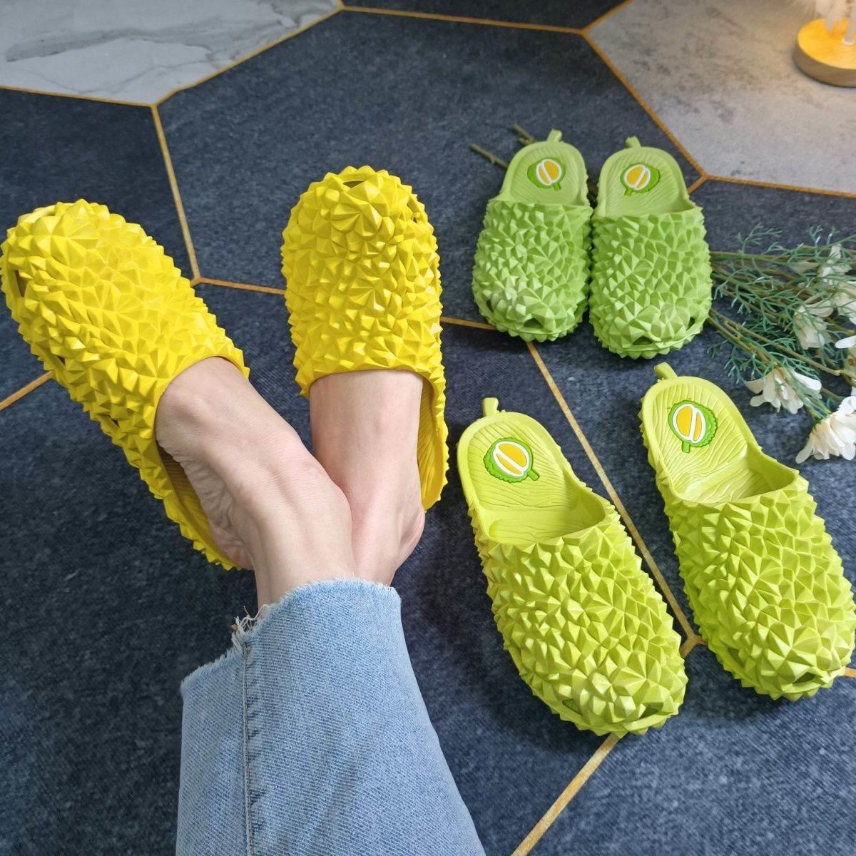 网红拖鞋女防滑耐穿榴莲包头凉拖夏季透气亲子拖鞋创意榴莲凉拖鞋
