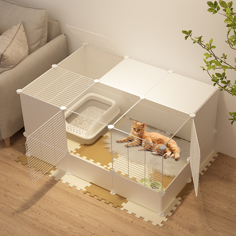 速发猫产房猫笼猫别墅家用猫砂盆室内大空间带厕所猫咪笼猫猫舍屋