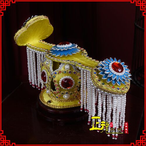 速发正龙戏装意京剧戏曲头饰舞台演出盔姬霸王别姬冠虞帽冠 中档