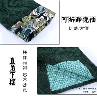 速发中老年爸爸冬外棉麻提花挽袖棉袄中式唐国男棉衣季套中装风棉