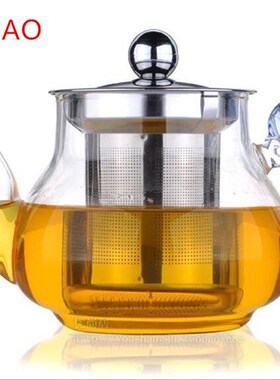 速发厂家茶璃茶具不锈夫过滤钢漏壶琉璃把茶壶龙把壶功钢泡玻壶