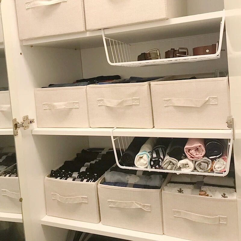 速发柜纳箱布艺衣物收纳盒子抽屉式衣收衣服储物箱小号整折叠可理