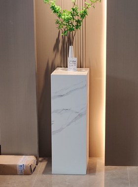 速发大理石底座摆台大理石展示底座台石柱落地摆件基座白岩板雕塑