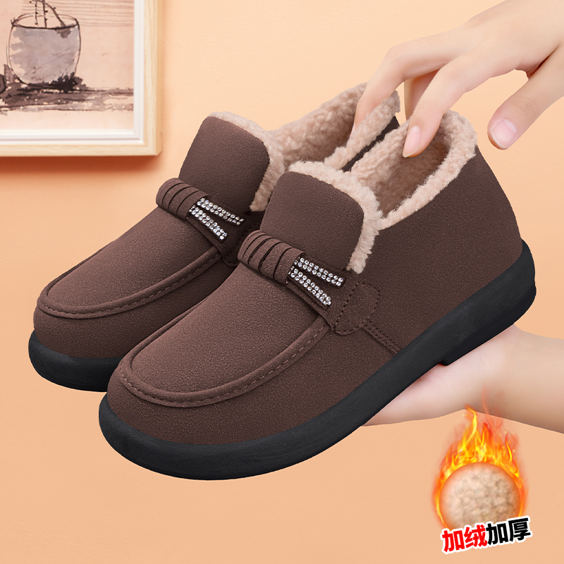老北京棉鞋女加绒保暖秋冬款防滑