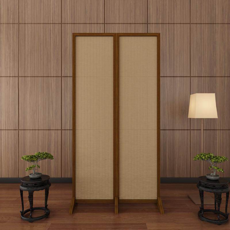 竹子隔断帘新中式入户玄关客厅遮挡墙茶室进门屏风折叠可移动实木