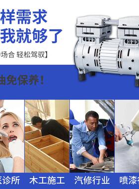 空压机机头800W/950W/1500W 无油静音泵头气泵泵头铜线电机奥突斯