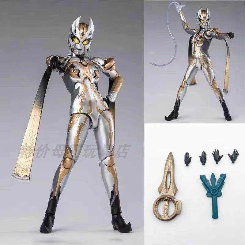 SHF 다크 그레이 브릿지 샤이닝 제로 슈퍼 액션 가능 울트라맨 텔리가 피규어 제타 스카이 클로 보이 장난감