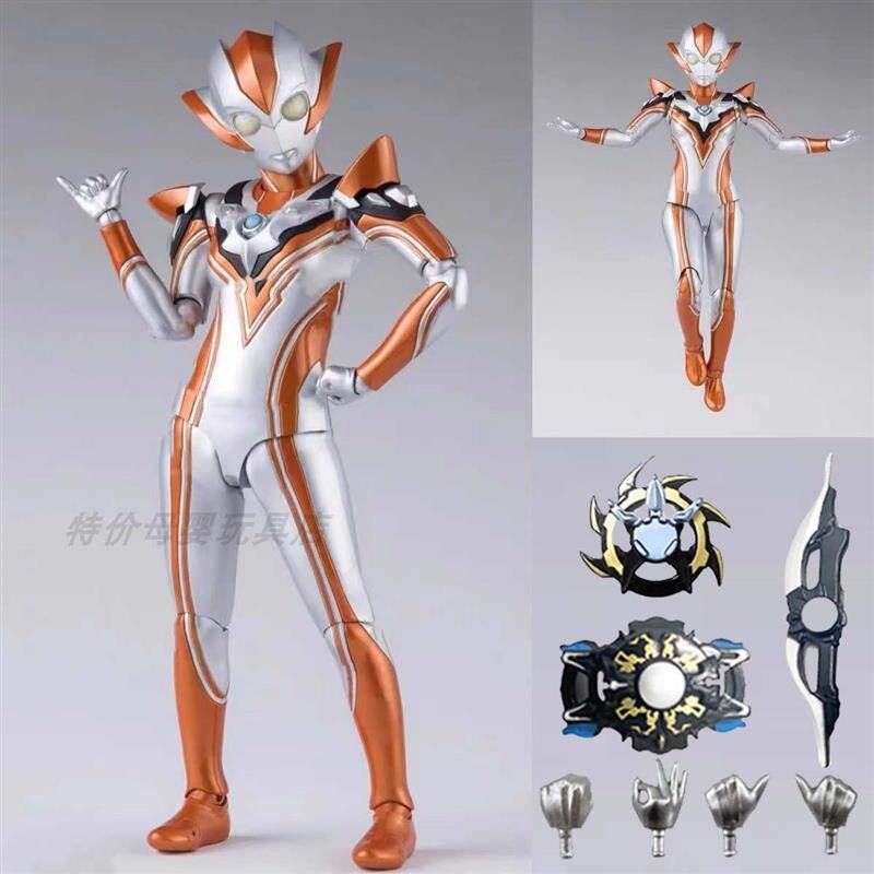 SHF 다크 그레이 브릿지 샤이닝 제로 슈퍼 액션 가능 울트라맨 텔리가 피규어 제타 스카이 클로 보이 장난감