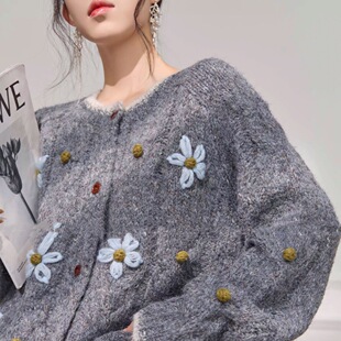 Plum Jan/慵懒风秋冬毛衣2025新款针织衫开衫外套温柔风韩系上衣