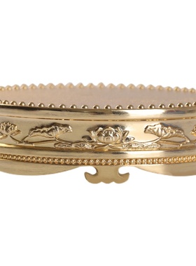 新品合金莲花佛像花瓶圆形底座室内家用盘香炉托玄关W装饰供奉托