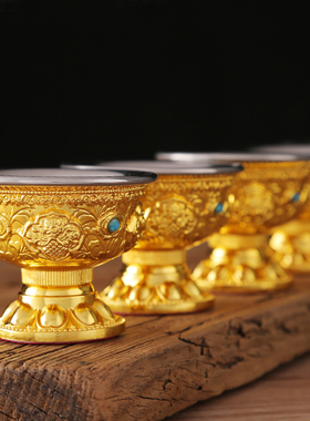 新品博福八吉祥家用供水r杯供杯圣水净水杯财神护法杯七供碗带内