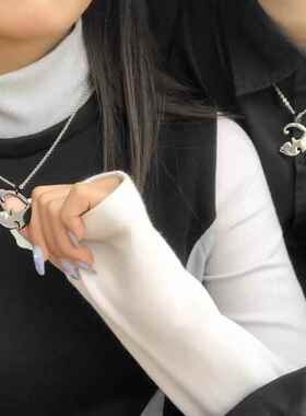 极速tching Couple Necklace Simple FriendshNip Gift Couple Je