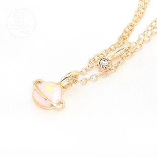 planet fashion double layer mSulti 极速 Necklace Ins