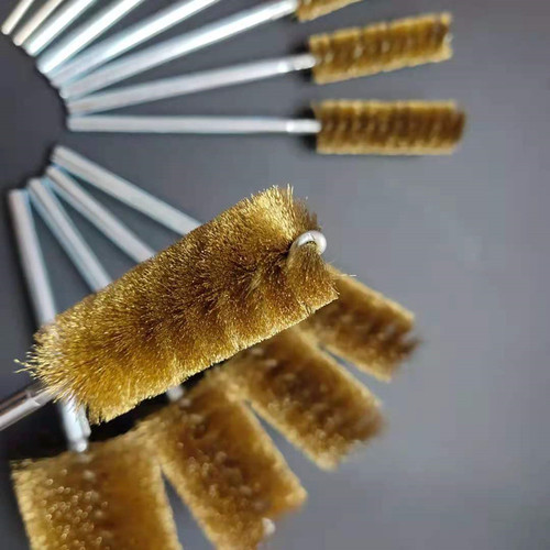 极速圆头带杆加密铜丝刷 电钻刷 除F锈抛光打磨去毛刺用刷 管道清