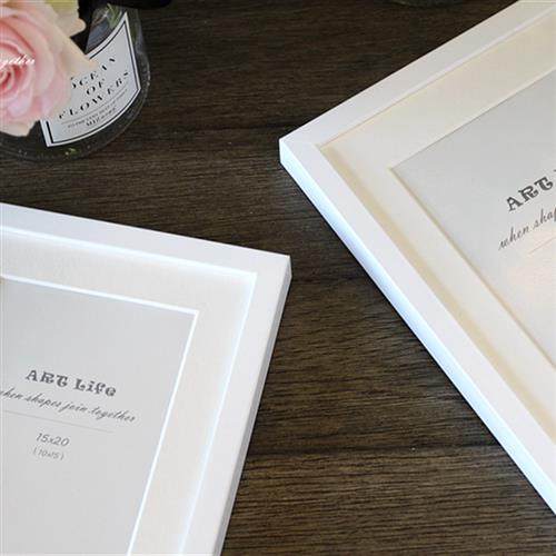 极速出口北欧实木相框简约白色照片z墙唇印相架玻璃横放挂5/6/7/8,家居饰品,相框/画框,淘宝优惠券,粉丝福利购,淘宝优惠卷