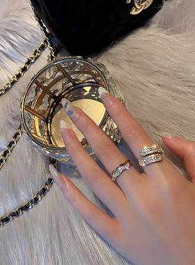 极速diamond open lring for women temperament exquisite rings