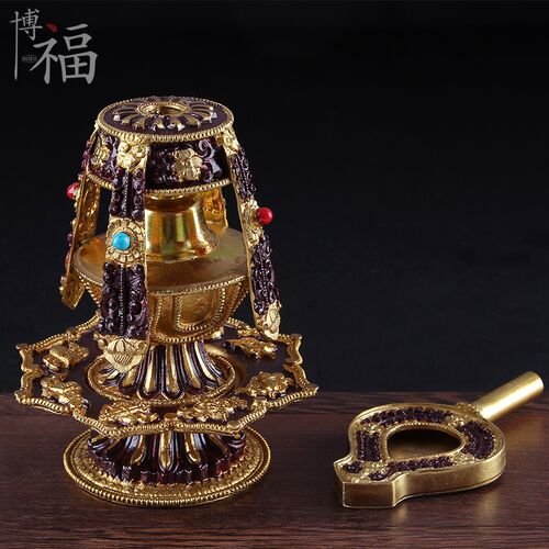 新品博福黄铜家用供奉用品尼泊尔工艺如意净水宝瓶U灌顶壶文巴壶