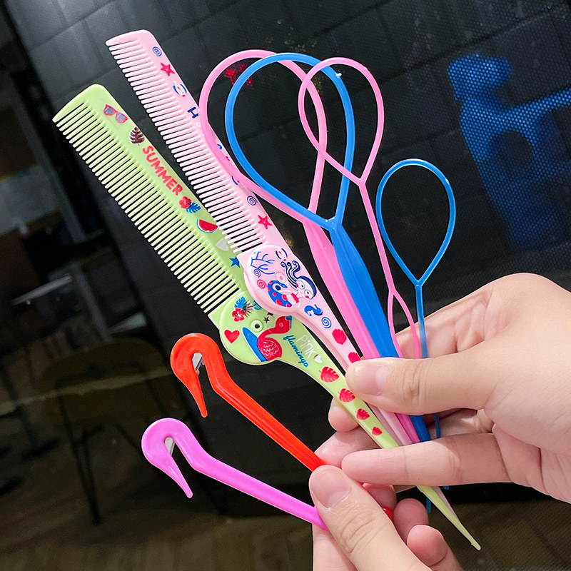 热销儿童a拉发针套装穿掏发针女童扎头发盘发器编辫子造型工具编