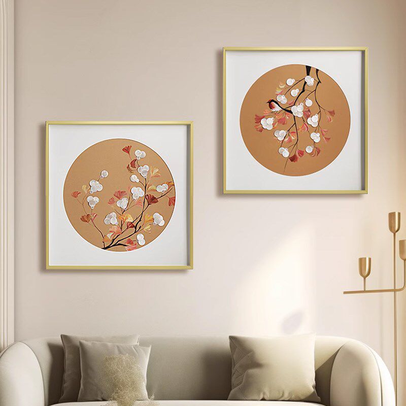 热销贝壳装饰画孤品创意油画客餐厅玄H关法式壁挂饰定制尾货捡漏