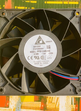 台达PFB1248UHE 48V 1.20A 12CM 12038暴力大风量服务器散热风扇