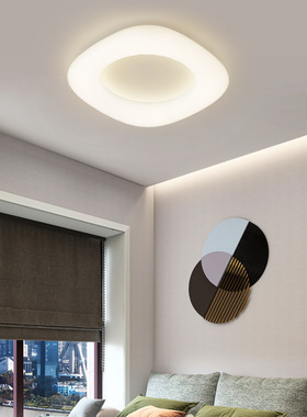 餐厅卧室走廊现代简约奶油风甜甜圈智能遥控吸顶灯ceiling light
