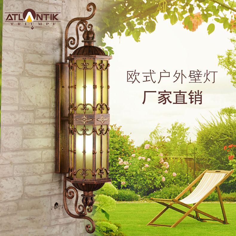 欧式户外壁灯复古室外防水壁灯阳台灯走廊过道灯大门外墙灯铝