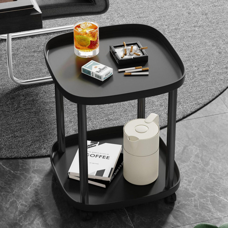 麻将茶几茶水架麻将桌置物架小边几棋牌室打牌可移动茶水桌绢花款图片