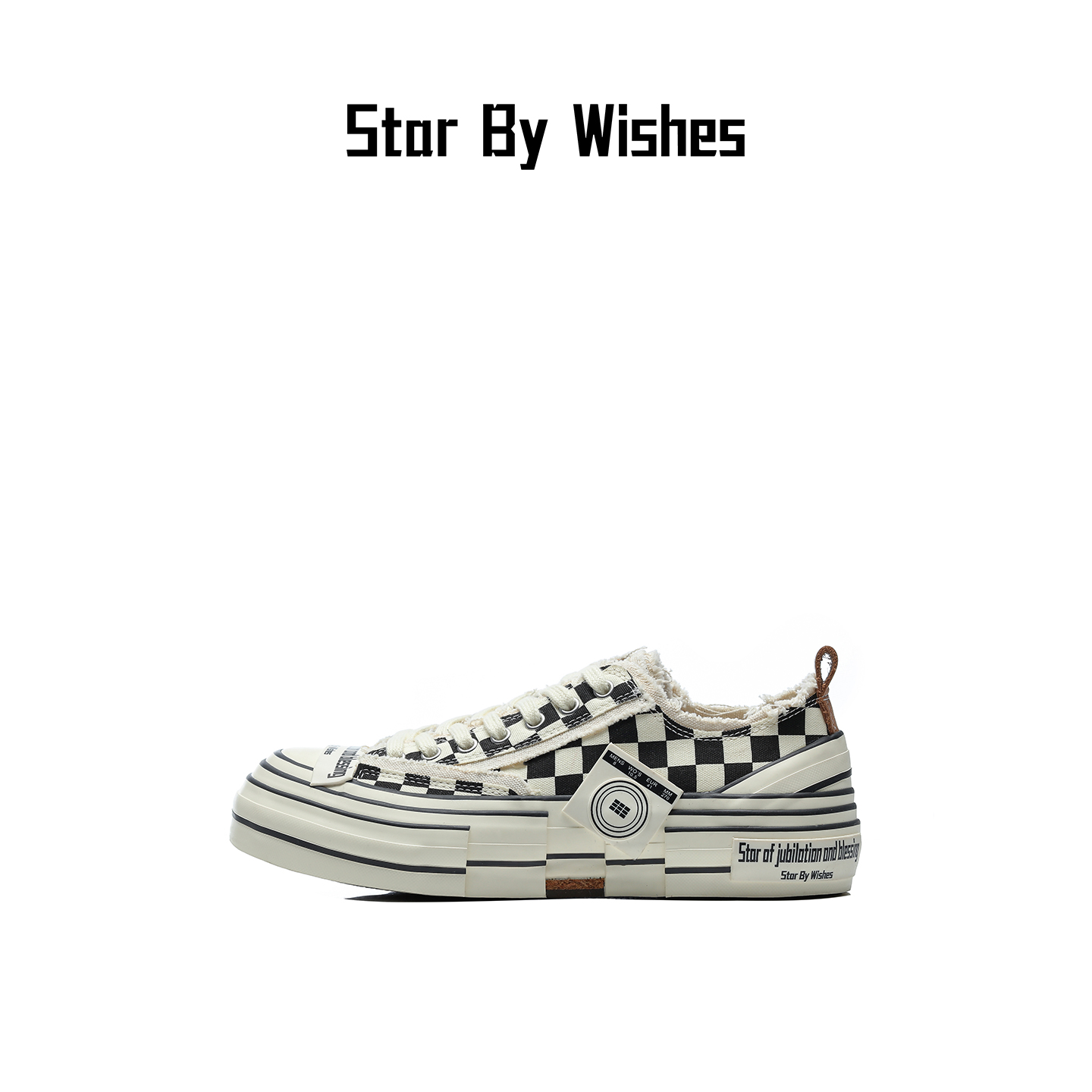 Star By Wishes 贴贴鞋乞丐鞋帆布鞋低帮男女百搭休闲棋盘格板鞋