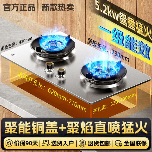 樱花帝王燃气灶家用双灶